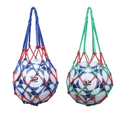 SHULLIN 2点セット バスケットボール サッカー バレーボールボールネット 簡易ボールバッグケース網袋 スポーツ 球技 ボールバッグ 持ち運び 網 ボール保管ネット 手編み ナイロンネット …