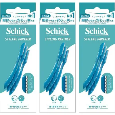 Schick(シック) 顔・眉毛用 Lディスポ(3本入x3個) メンズ 髭剃り カミソリ 【まとめ買い】