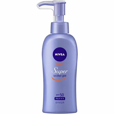 【マラソン中 P5倍】 NIVEA ニベアサン ウォータージェル SPF50 ポンプ 140g SPF50 PA+++ 日焼け止め UVジェル スキンケア ヒアルロン酸 保湿 花王