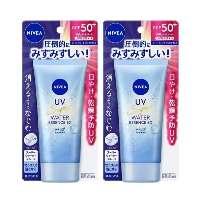 【マラソン中 P5倍】 【2セット】 ニベアUV ウォーターエッセンスEX 80g ニベア SPF50+ PA++++ 日焼け止め UV 化粧下地 ウォータープルーフ スキンケア 保湿 花王 美容液成分 ひやけ NIVEA