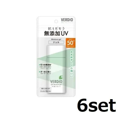 【6セット】 ベルディオ UVモイスチャージェルN 80g SPF50+ PA++++ ウォータープルーフ 日焼け止め 汗 水 紫外線 化粧下地 顔 からだ 低刺激 ジェルタイプ 美容 コスメ メイク 化粧品 近江兄弟社