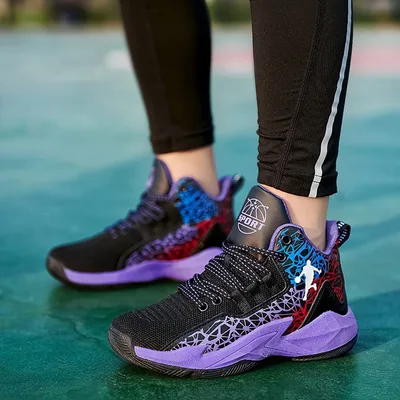 バスケットシューズ ジュニア バッシュ ランニングシューズ スポーツ靴 子供靴 バスケットボールシューズ キッズ ハイカット スニーカー アウトドア 運動靴 通学靴 防滑 通気 男女兼用 20.5cm-25.0cm