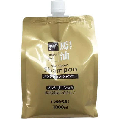 【 まとめ買い12個セット 】 馬油 ノンシリコンシャンプー 詰替え用 1000mL 【 送料無料 】