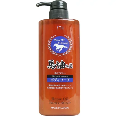 【 まとめ買い20個セット 】 馬油&炭ボディソープ 600mL 【 送料無料 】