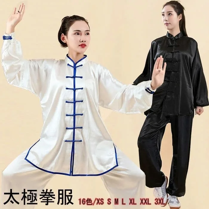 太極拳 服 ウェア 上下セット 表演服 練習着 カンフー服 演武用服 拳法 太極拳パンツ カンフ ートップス パンツ ズボン 2点セット 春 夏 メンズ レディース