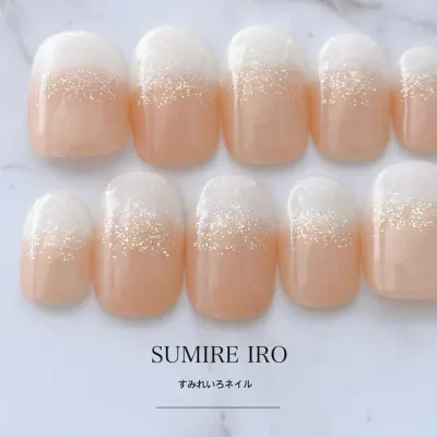 ネイルチップ |シンプル ベージュ |短い爪 小さい爪 大きい爪|上品なデザインつけ爪 ウェディング 付け爪ショートから ロングまでオーダーネイル ピンクベージュグラデシンプルネイル