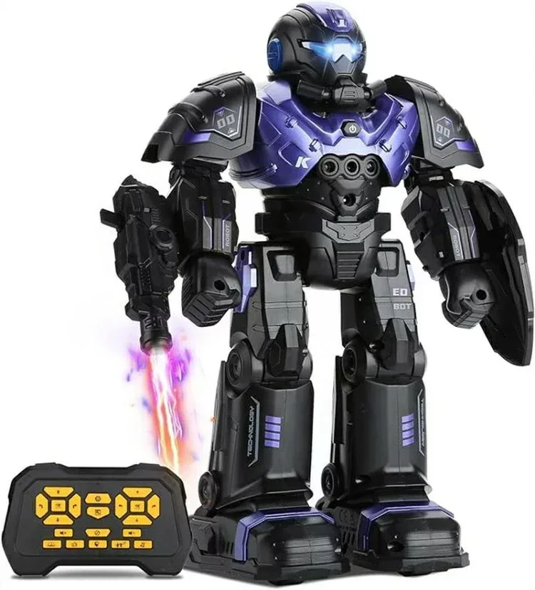 RCロボットおもちゃ 子供用 3 4 5 6 7 8 スマートプログラマブルロボット ジェスチャーセンシング付き リモートコントロールロボット 男の子 女の子 年齢 8-12 充電
