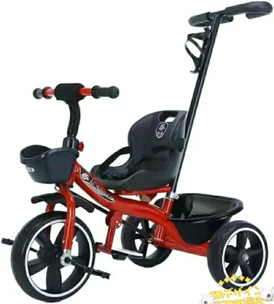 三輪車 押し車 かじ付 子供用三輪車 手押し棒 2歳から7歳まで 折りたたみ 手押し棒付き 軽量 フォームホイール付き バイク 組立簡単 ハンドル