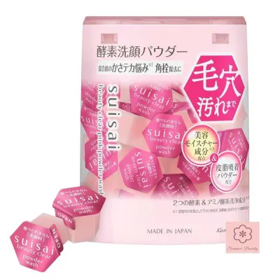 外箱は折りたたみネコポスにて発送 カネボウ suisai スイサイ ビューティクリア ピンク パウダーウォッシュ 0.4g×32個
