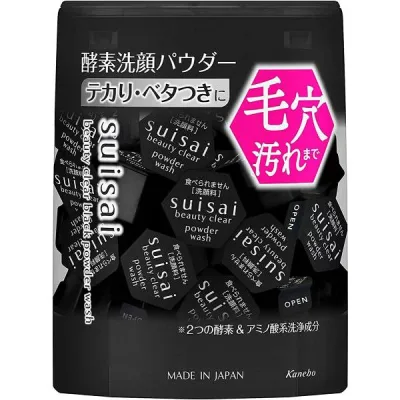 特売品 カネボウ suisai スイサイ ビューティクリア ブラック パウダーウォッシュ 0.4g×32個