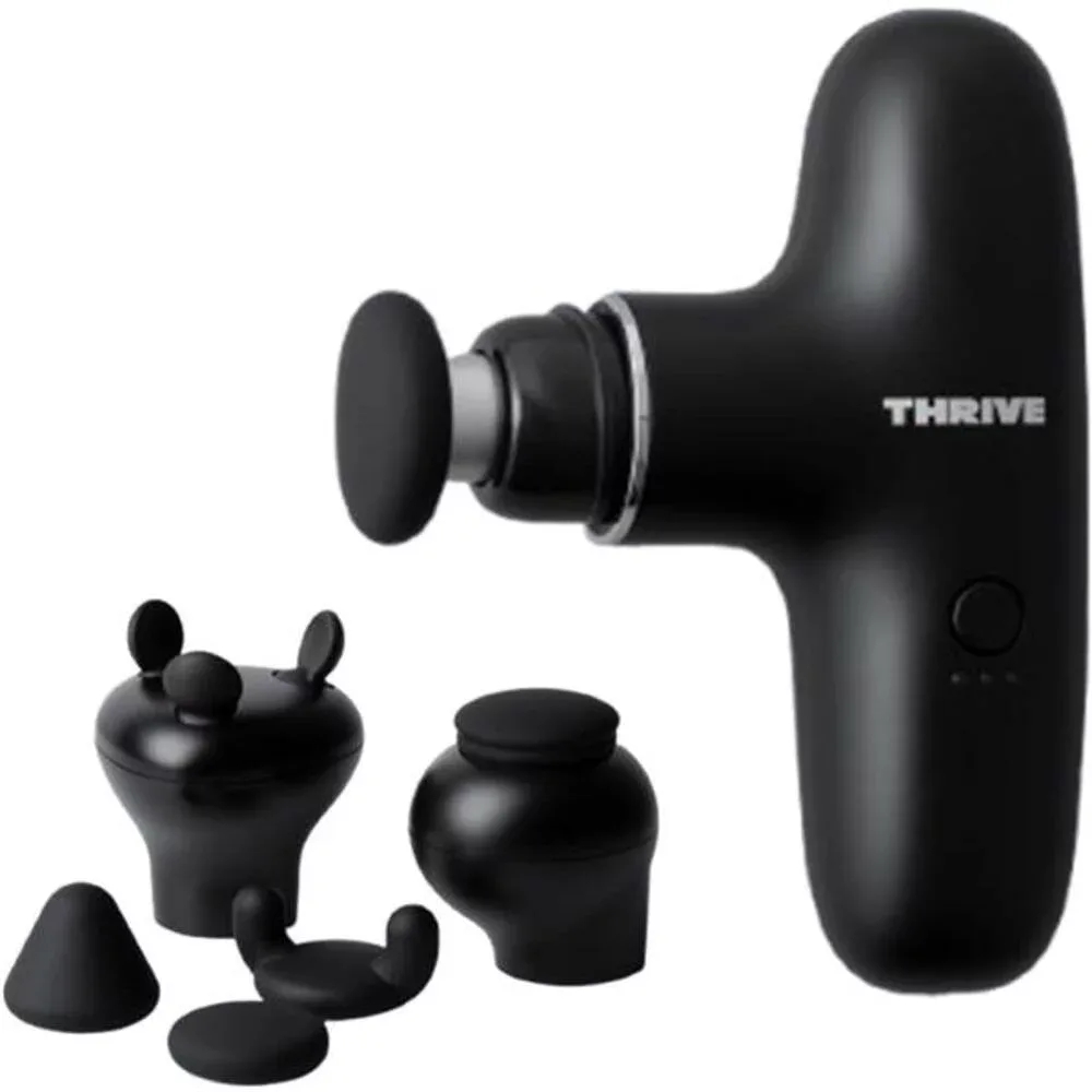 THRIVE スリースタイルガン BM-01(BK) 全身セルフケア ブラック 1台