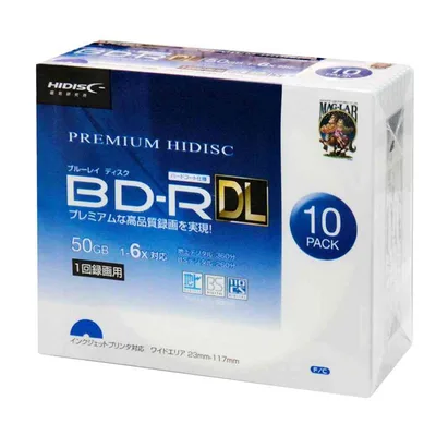 磁気研究所 HIDISC ブルーレイ ディスク BD-R DL 50GB 一回録画用 10枚入