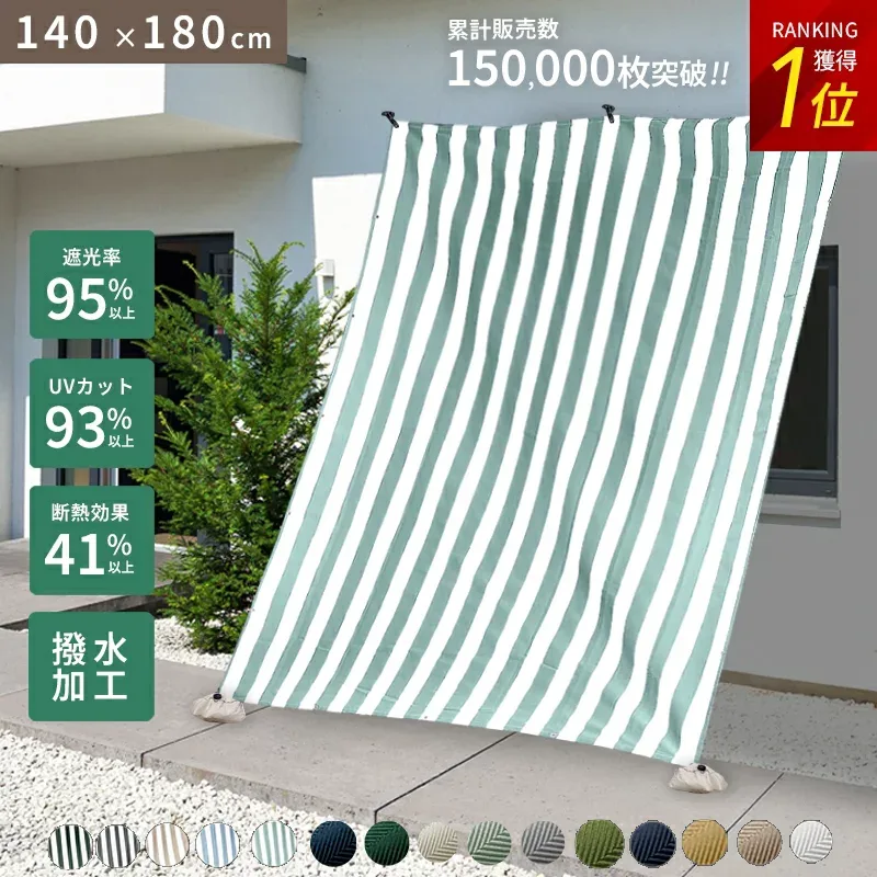 日よけ シェード 幅140×丈180cm 1枚 UV93%カット 日よけ オーニング撥水 UVカット 紫外線 遮光 取付ヒモ付属 日除け 雨よけ バルコニー サンシェード テント 洋風たてす あす楽 ベランダ 韓国インテリア モダン 送料無料 R-SS