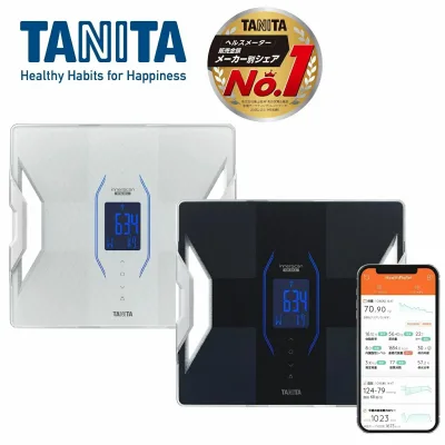 タニタ RD-910 体組成計 【スマホ連動/体脂肪率/内臓脂肪レベル/筋肉量/均質点数/基礎代謝量/体内年齢/推定骨量/BMI/体水分率/脈拍数/RD-912同等機能搭載】