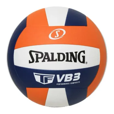 スポルディング(SPALDING)(レディース、キッズ)バレーボール 4号球 VB3 オレンジ×ホワイト×ネイビー 72-417J