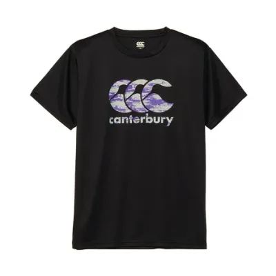 カンタベリー(canterbury)(メンズ、レディース)ラグビーウェア ショートスリーブ グラスパターンロゴティー RGM32654 K