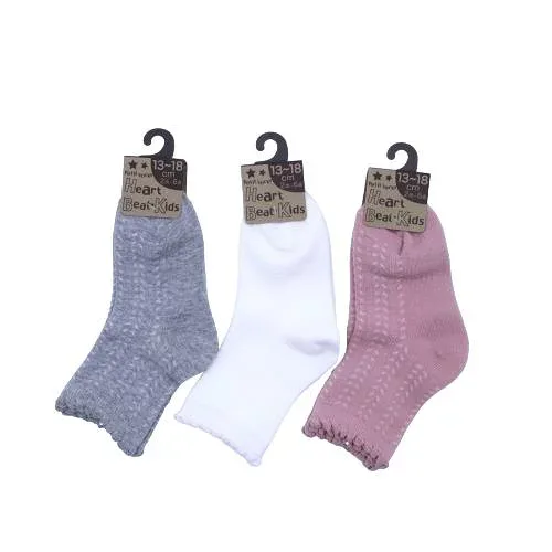 【送料無料】 グレー、ホワイト、ピンク(13-18cm)(2歳〜6歳)(3足セット)みっとめるへん社