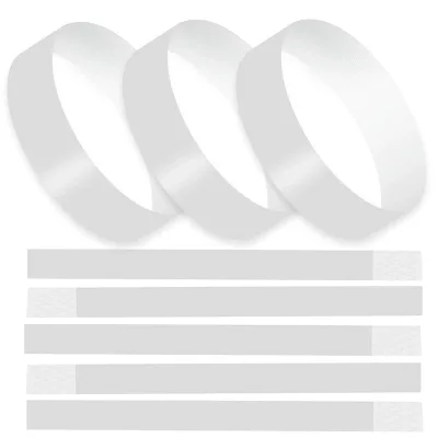 【最短当日発送】リストバンド 使い捨て イベント用 200枚 合成紙 防水 耐引裂き 人数カウント 再入場管理に 音楽ライブ クラブ スポーツイベント フェス パーティー 遊園地 クリスマス 忘年会 BEIHOO(200枚 シルバー)【生活応援】