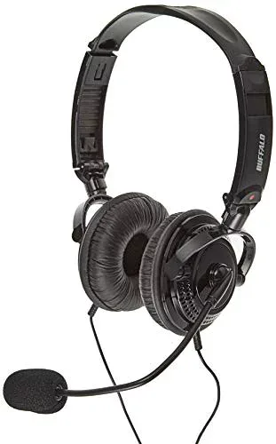 バッファロー BUFFALO 両耳ヘッドバンド式ヘッドセット 4極 大型ドライバー折りたたみ BSHSHCS315BK 送料無料