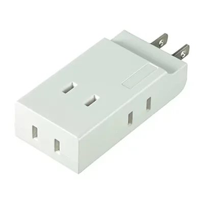 エルパ(ELPA) コンパクトタップ コンセント 電源タップ 4個口 15A 125V スイングプラグ A-CT004B(W) 送料無料