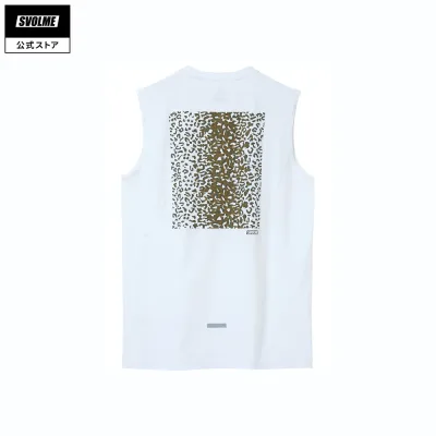【公式】スボルメ SVOLME LEOPARDノースリーブ WHITE*BW ランニング ランシャツ ノースリーブ 7263-24800