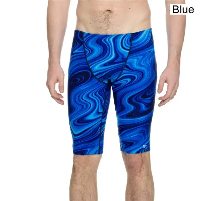 (取寄) TYR メンズ ティア オールオーバー ジャマー スイムスーツ - Upf 50+ TYR men Allover Jammer Swimsuit - UPF 50+ Blue