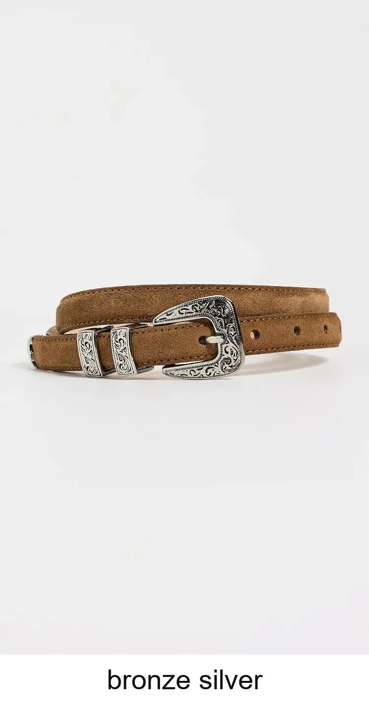 (取寄) ビー-ロー ザ ベルト ガンナー スエード ベルト B-Low The Belt Gunnar Suede Belt bronze silver