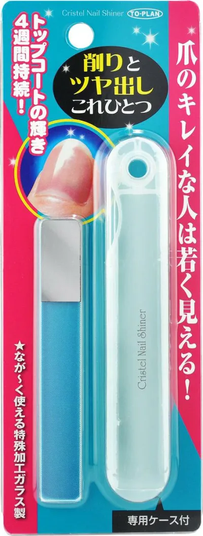 TO-PLAN(トプラン) クリ スタルネイルシャイナー ガラス製爪ヤスリ 専用ケース付