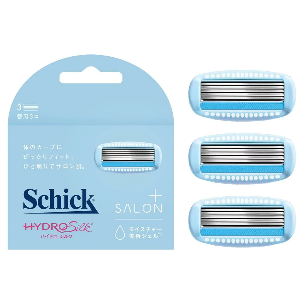 Schick(シック) ハ イドロシルク サロンプラ ス 替刃(3コ入) スキ ンガード付 女性用 カミソリ ホワイト