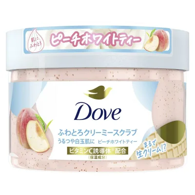 Dove(ダヴ) ボディソープ ふわとろクリ ーミースクラブ ピーチホワイトティー ボディスクラブ 本体 298g