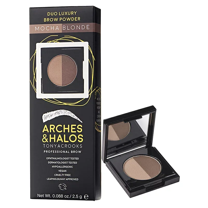 【正規品】【送料無料】 Arches and Halos Duo Luxury Brow Powder - Mocha Blonde 0.088oz アーチ アンド ハロ デュオ ラグジュアリー ブロウ パウダー 【海外直送】