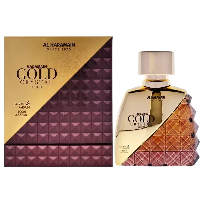 【正規品】【送料無料】 Gold Crystal Oudh by Al Haramain for Men - 3.33 oz EDP Spray