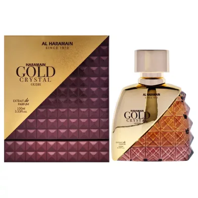【正規品】【送料無料】 Gold Crystal Oudh by Al Haramain for Men - 3.33 oz EDP Spray