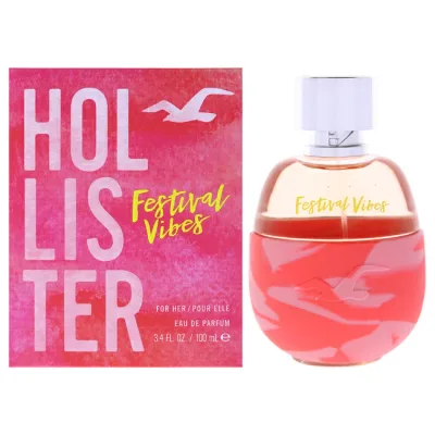 【正規品】【送料無料】 Festival Vibes by Hollister for Women - 3.4 oz EDP Spray