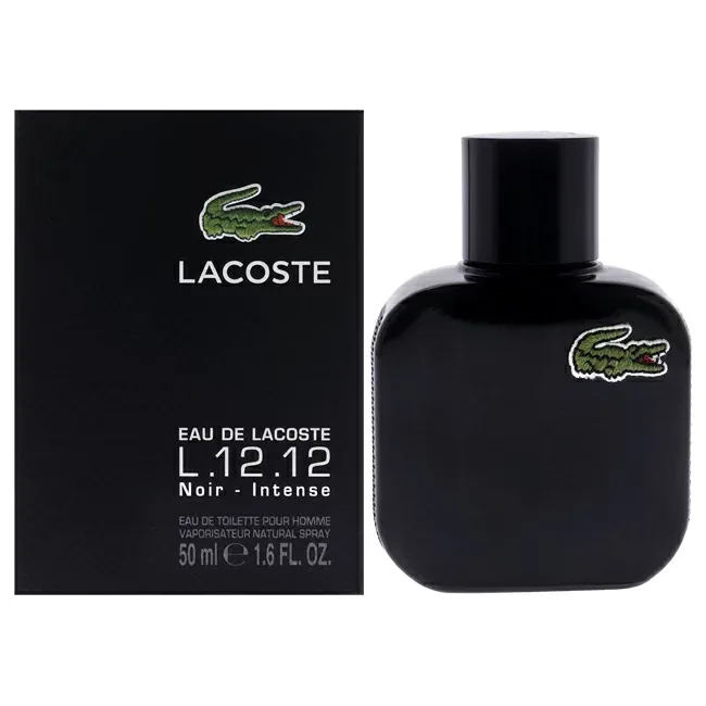 【正規品】【送料無料】 Eau De Lactoste L.12.12 - Noir - Intense by Lacoste for Men - 1.6 oz EDT Spray