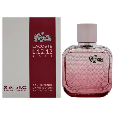 【正規品】【送料無料】 Lacoste Eau De L.12.12 Rose Eau Intense by Lacoste for Women - 1.6 oz EDT Spray