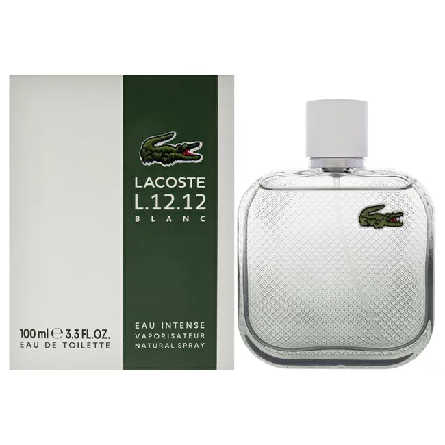 【正規品】【送料無料】 Lacoste Eau De L.12.12 Blanc Eau Intense by Lacoste for Men - 3.3 oz EDT Spray
