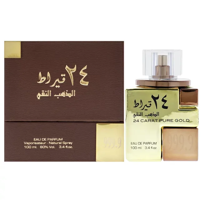 【正規品】【送料無料】 24 Carat Pure Gold by Lattafa for Women - 3.4 oz EDP Spray
