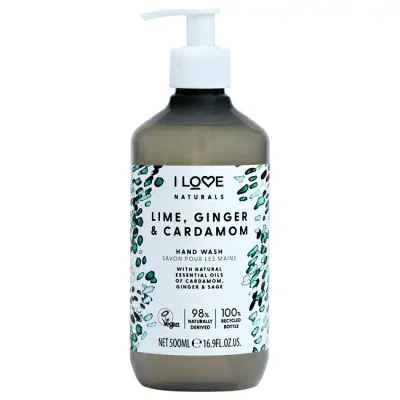 【正規品】【送料無料】 Naturals Hand and Body Lotion - Lime-Ginger and Cardamon by I Love Cosmetics for Women - 16.9 oz Body Lotion