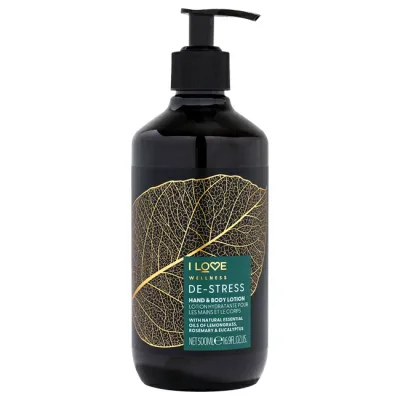 【正規品】【送料無料】 Wellness Hand and Body Lotion - De-Stress by I Love Cosmetics for Women - 16.9 oz Body Lotion