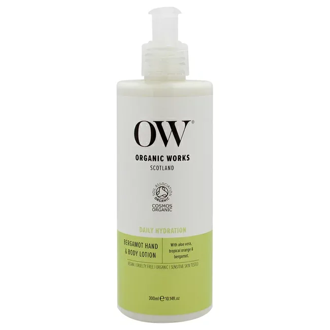 【正規品】【送料無料】 Daily Hydration Hand and Body Lotion - Bergamot by Organic Works for Unisex - 10.14 oz Body Lotion