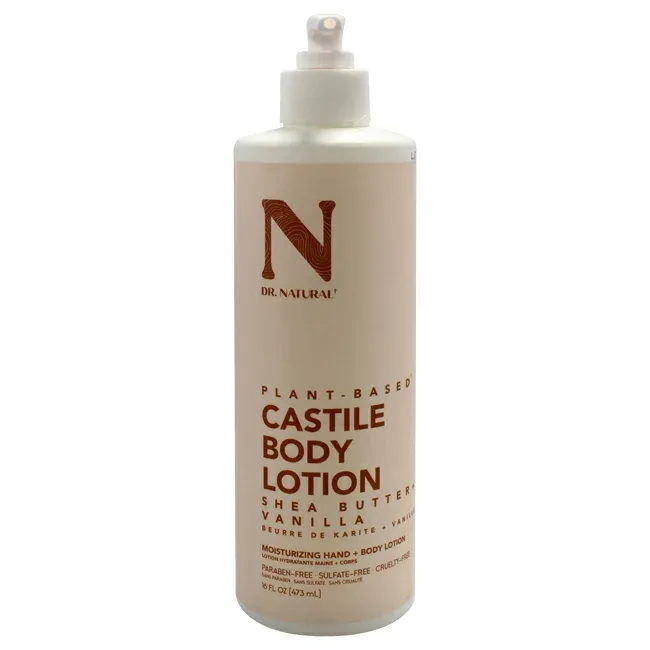 【正規品】【送料無料】 Castile Body Lotion - Shea Butter plus Vanille by Dr. Natural for Unisex - 16 oz Body Lotion