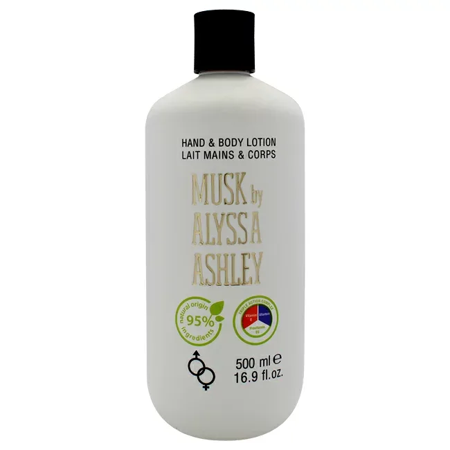【正規品】【送料無料】 Musk Hand Body Lotion by Alyssa Ashley for Unisex - 16.9 oz Body Lotion