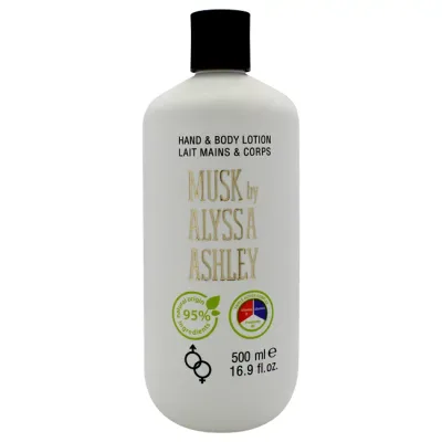 【正規品】【送料無料】 Musk Hand Body Lotion by Alyssa Ashley for Unisex - 16.9 oz Body Lotion