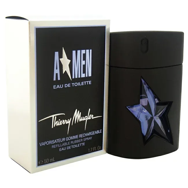 【正規品】【送料無料】 Angel by Thierry Mugler for Men - 1.7 oz EDT Spray (Rechargeable)( Refillable Rubber)