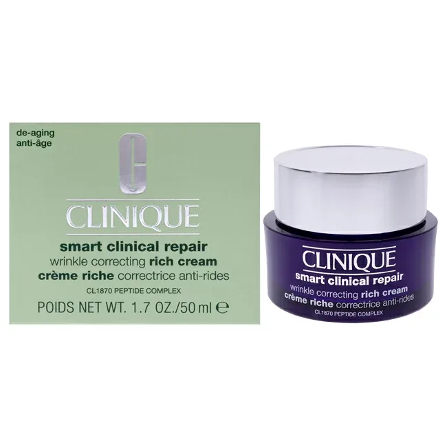 【正規品】【送料無料】 Smart Clinical Repair Wrinkle Correcting Rich Cream by Clinique for Women - 1.7 oz Cream