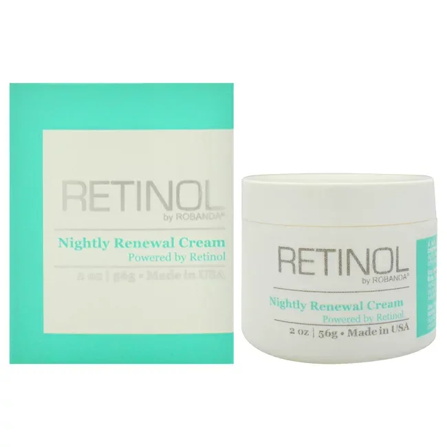 【正規品】【送料無料】 Retinol Nightly Renewal Cream by Robanda for Women - 2 oz Cream