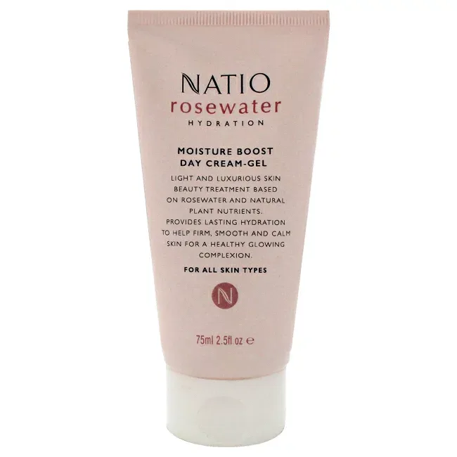 【正規品】【送料無料】 Rosewater Moisture Boost Day Cream-Gel by Natio for Women - 2.5 oz Cream