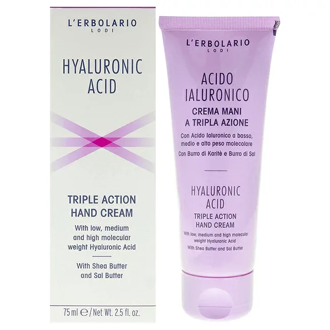 【正規品】【送料無料】 Hyaluronic Acid Triple Action Hand Cream by LErbolario for Unisex - 2.5 oz Cream