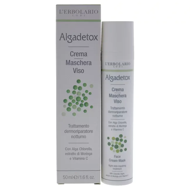 【正規品】【送料無料】 Algadetox Face Night Cream Mask by LErbolario for Unisex - 1.6 oz Cream
